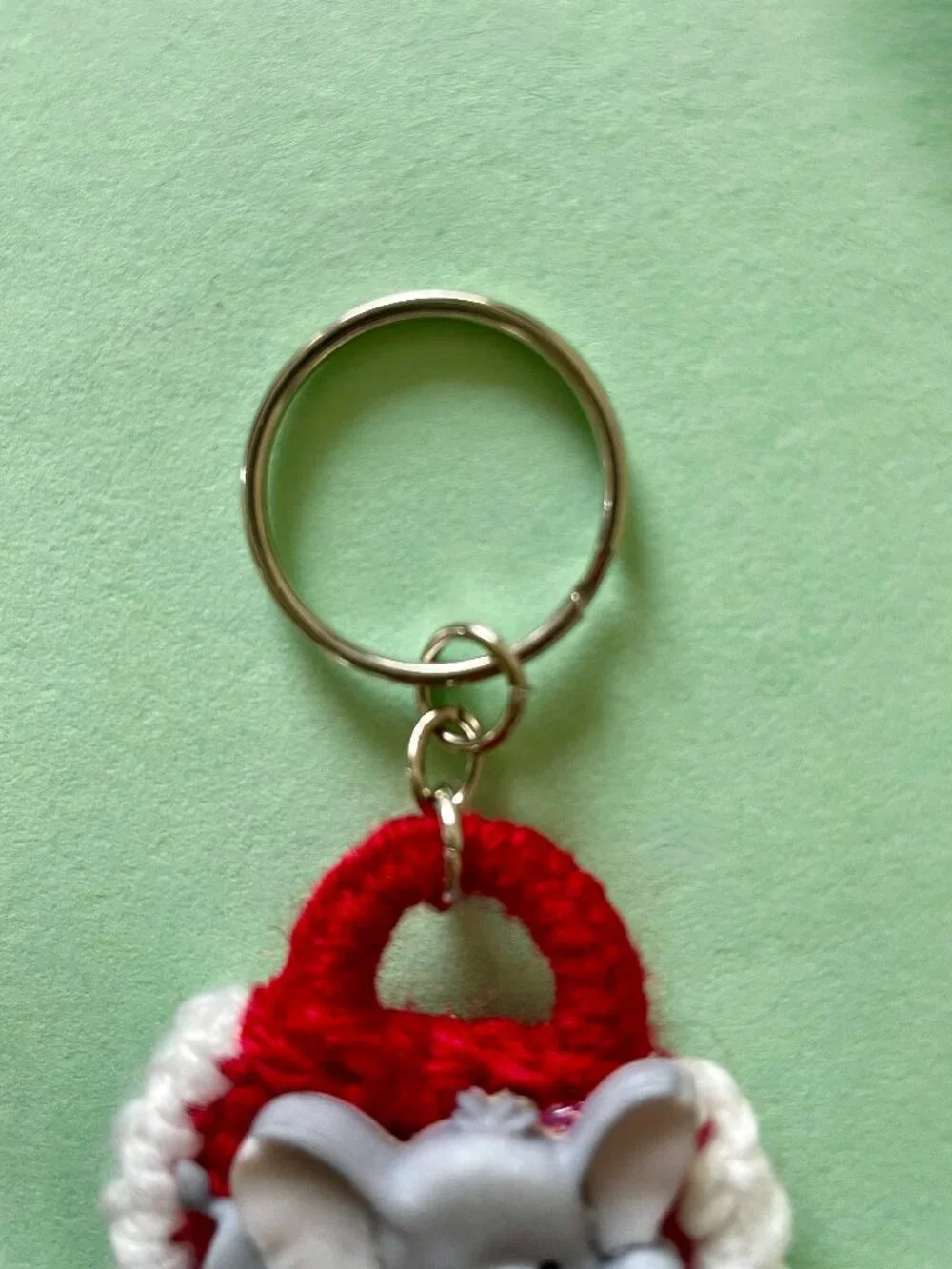 Crochet Little Elephant Keychain Charm, Handmade Backpack Charm